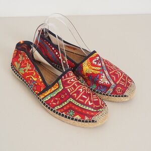 Respoke Classic Handcrafted Espadrille Womens EU41 US 10 Carre Hermes Silk Scarf